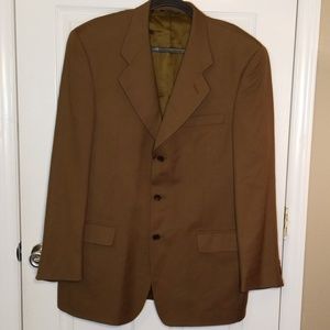 Vito Rufolo mens sienna brown wool Italian blazer